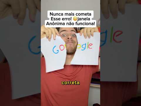 E erro que todos cometem ao apagar o histórico do Google e usar a guia anônima!