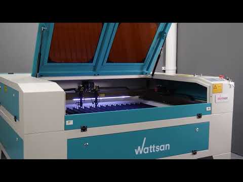 Laserový řezací gravírovací stroj 130W co2 WATTSAN 1290 DUOS LT