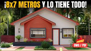 Plano de Casa 8x7 - ¡Económica! 🏡✅