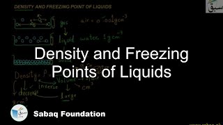 Density and Freezing points of Liquids