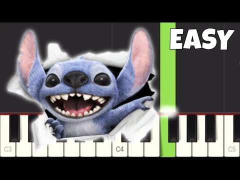 Lilo & Stitch - Hawaiian Roller Coaster Ride - EASY Piano Tutorial