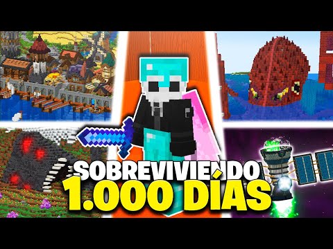 SOBREVIVÍ 1.000 DÍAS en MINECRAFT SUPERVIVENCIA no HARDCORE (PELÍCULA)