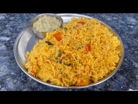 ಕುಕ್ಕರ್ ನಲ್ಲಿ ೧೦ ನಿಮಿಷದಲ್ಲಿ ಮಾಡುವ ಟೊಮೇಟೊ ರೈಸ್ |  Tomato rice in Kannada | quick rice recpie