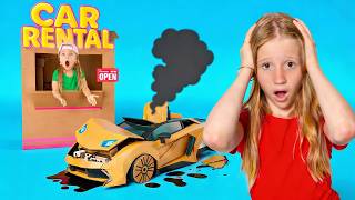 Nastya e o Desafio dos Carros de Papelão para crianças