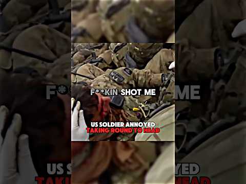 Soldier annoyed after taking round to the head 😨
