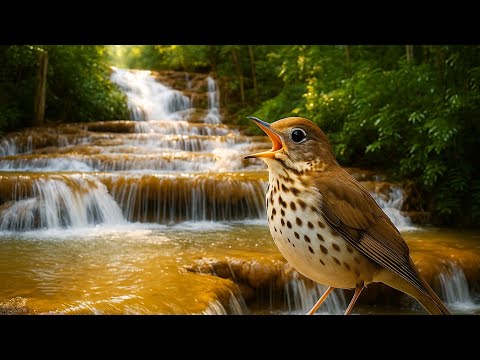 Bird Sounds and Waterfall for Sleep, Study & Relaxation | Real Nature Ambience – No Music