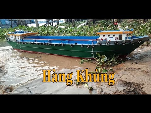 Sà Lan Mô Hình Khủng 3m2 . Đi Lấy Đất Gặp Sự Cố - Model Boat Drowned When Receiving Land