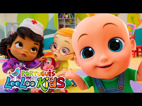 Cinco Macaquinhos Pulando na Cama 💗 | Canções Divertidas para Crianças | LooLoo Kids Português 🎶