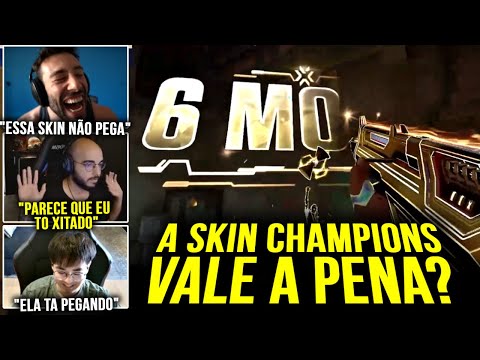 PRO PLAYERS E STREAMERS TESTANDO A NOVA SKIN CHAMPIONS 2025! O PACOTE VALE A PENA?