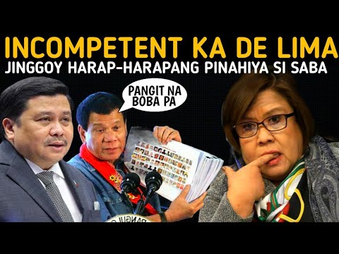 INUTIL KA TALAGA DE LIMA! JINGGOY SINABON SI DE LIMA DIMO KINASUHAN SI PRRD CHR HEAD KAPA!