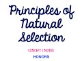 Microevolution and Natural Selection Concepts
