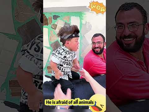 He is afraid of animals 🤣🤣 #scareprank #scarecam #foryou #funny #funnyvideos #funnyprank #praknks