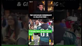 The Caucasian Cornerback & Gillie Da King 🦅💚 #philadelphiaeagles #champions