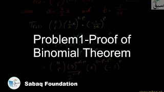 Problem1-Proof of Binomial Theorem