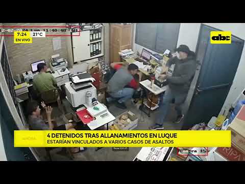 Allanamientos en Luque: capturan a supuestos miembros de una banda criminal