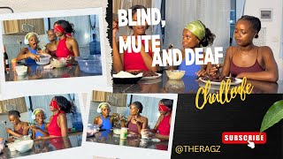 BLIND ,DEAF AND MUTE Challenge with Theragz .Cooking Ginger teriyaki fried chicken.