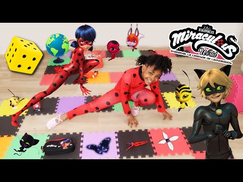 GIANT BOARD GAME CHALLENGE MIRACULOUS Il ne faut pas tomber sur la mauvaise case! JEU DE L’OIE GEANT