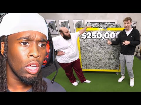 Kai Cenat Reacts to MrBeast Lose 100 LBs, Win $250,000!