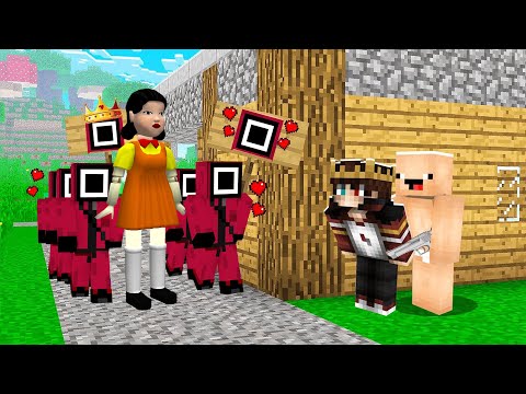 SQUİD GAME  HAYRAN KÖYÜNE GİTTİM 🔺🔴🟥 - Minecraft