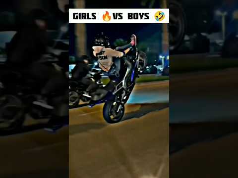 Bazigar 🔥|| Bike Riding Stunt Girls vs boys || #bike #rider #youtubeshorts #stetus