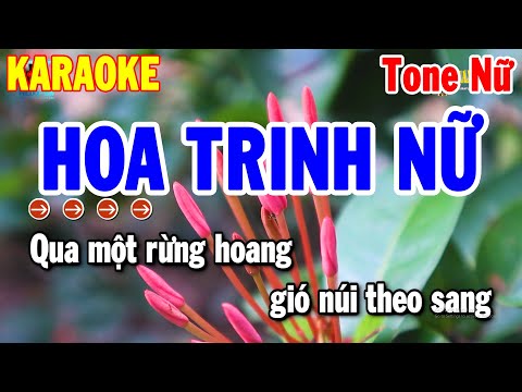 Karaoke Hoa Trinh Nữ Tone Nữ Nhạc Sống Rumba Dễ Hát | Thanh Hải