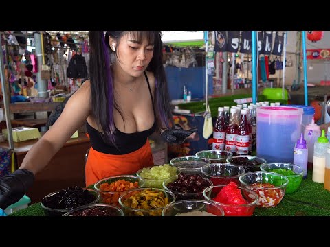 Fresh Mixed Ice Cream Served By Beautiful Thai Lady