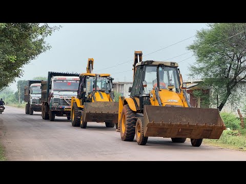 2 JCB 3dx Loading Mud in Together Tata 2518 Truck | TATA  Dumper | Mahindra 475