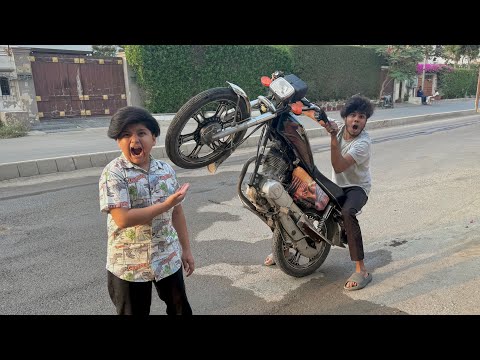 Abdullah ny 125 bike pr one wheeling ki 😳 || Abdullah 125 ly k Bhag gaya 😳 ||