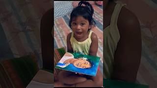 Surprise Drawing to my Daughter 🥰 #drawingshorts #acrylicpainting #canvaspainting