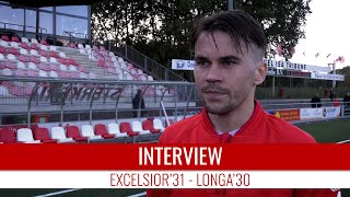 Screenshot van video Vincent Schmidt: "Uiteindelijk trek je hem over de streep" | Excelsior'31 - Longa'30