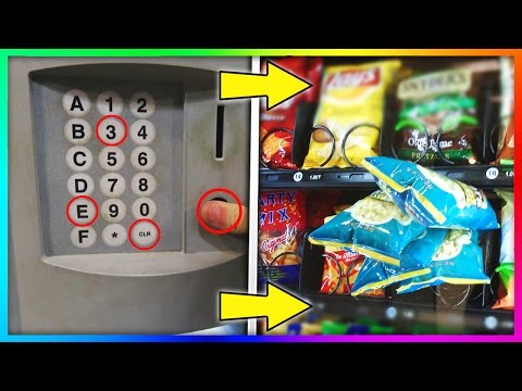 GET FREE STUFF FROM A VENDING MACHINE! (Life Hacks)