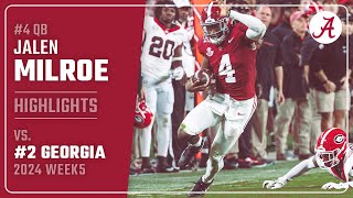 Jalen Milroe’s Best Plays from 4TD game vs. #2 Georgia | 2024 Week 5