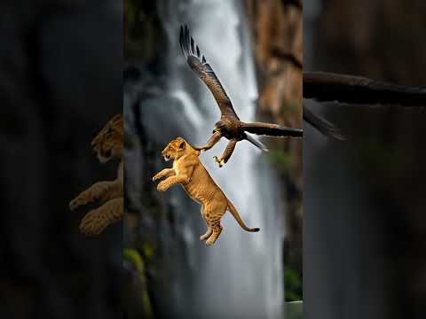 아기사자을 구한 독수리(Eagle that saved a baby lion)