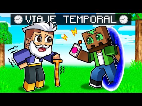 Viajé en el Tiempo para Trollear a Mi Amigo en Minecraft!