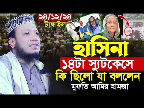 মোদির জন্য ১৪ স্যুটকেসে কি নেয়ে গেছে হাসিনা । আমির হামজা নতুন ওয়াজ 2024 ।  amir hamza new waz 2024