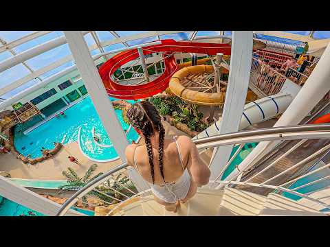 Waterslides at the LARGEST Waterpark in Belgium! Aqualibi