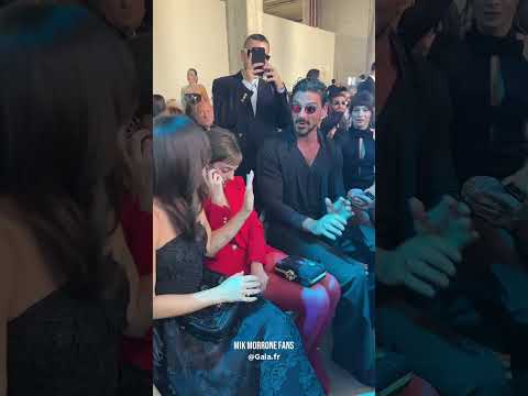 Michele Morrone meeting Lucy Hale at Elie Saab show #ParisFashionWeek