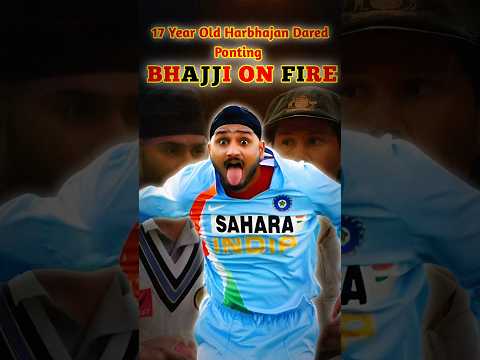 Just 17 Years Old Bhajji Dared Australian Captain 🫣 #cricket