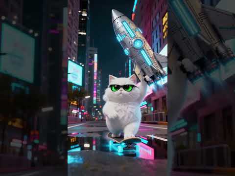 🚀Cat Buys a ROCKET for Space ADVENTURE🐱The COOLEST Team#shorts #funny #cat #cute #animals #comedy