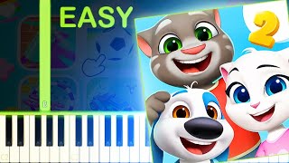 MY TALKING TOM FRIENDS 2 THEME - EASY Piano Tutorial