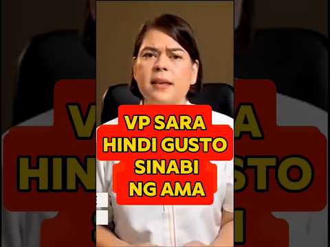 VP Sara Duterte HINDI NAGUSTUHAN SINABI ng AMA at KAPATID!!😱 #reels#shortsvideo#shortvideo #video