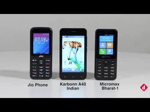 (ENGLISH) Smart Feature Phone Comparison - Micromax Bharat 1 Vs Karbonn A40 Indian Vs Jio Phone - Digit.in