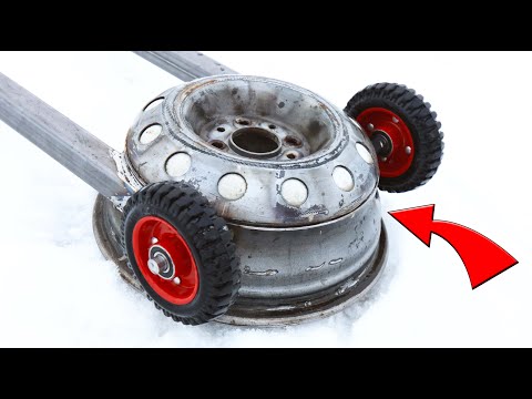 Unique use of an old car wheel! Why hasn't anyone done this before?