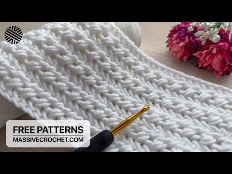 VERY EASY Crochet Pattern for Beginners (2 ROWS RPT)!⚡️👌 Crochet Stitch for Baby Blanket & Bag