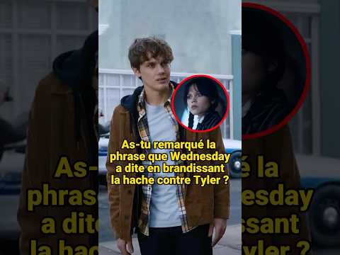 As-tu remarqué la phrase que Wednesday a dite en brandissant la hache contre Tyler? #wednesday