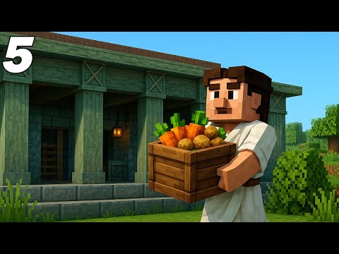 Le livreur stocke toutes les ressources dans son entrepôt  ! Minecraft Minecolonies 5