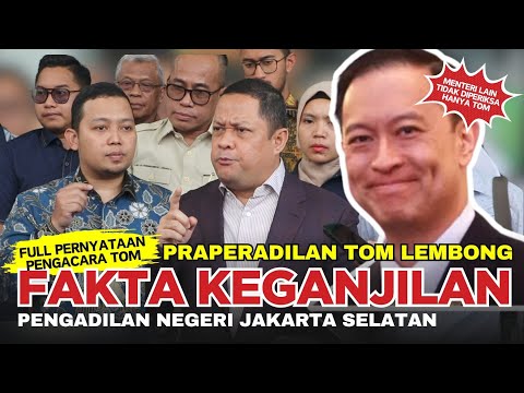 🔴 Full Pernyataan Tim Pengacara Tom Lembong❗ Fakta Keganjilan (Aneh) Penahan Tom Lembong Disini❗