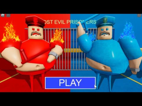 FIRE VS WATER BARRY'S PRISON RUN (OBBY) NEW GAME PLAY BEST GAME EVER