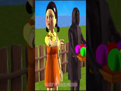 Scary Teacher 3D vs Squid Game Challenge 5 Times Flying Eggs Loop Wire Buzz Nick and Miss T