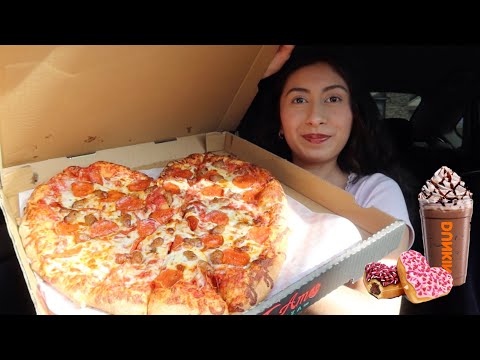 TRYING VALENTINE’S DAY FOOD 2025!! 💝🍕🍩